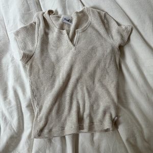 TNA Beige scoop neck T-shirt